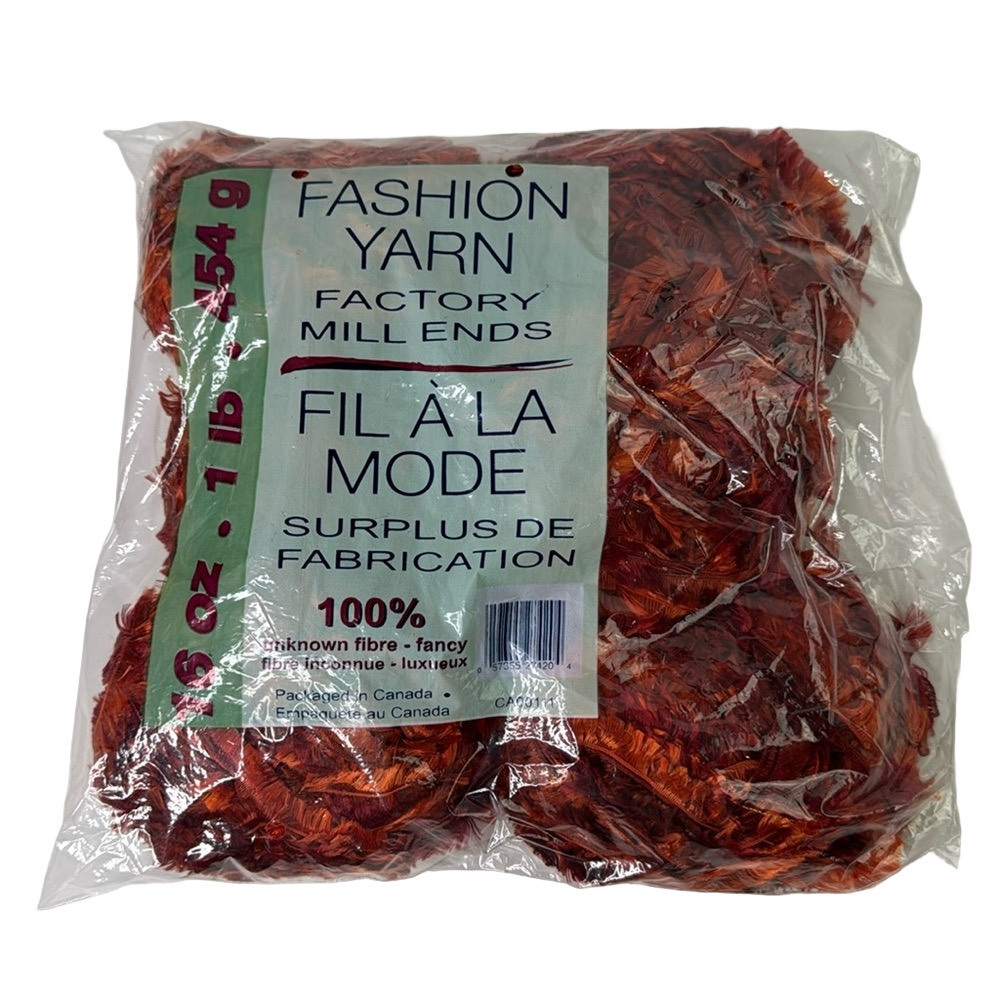 Fashion Yarn - orange red  - 1 lb